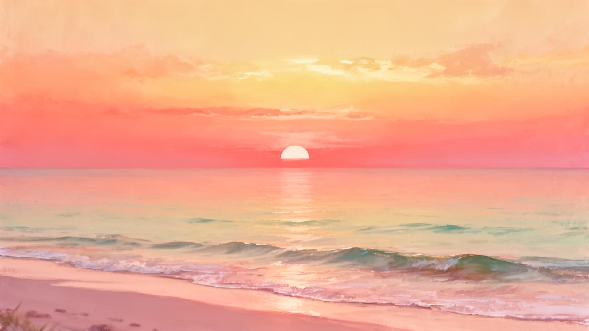 Pastel sunset over the Gulf of Mexico